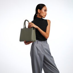 Сумка женская тоут TEXTURA на молнии, 22×11×22 см, зелёная