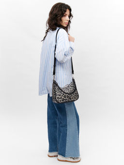 LACCOMA сумка Амира-леопард черный эко кожа хлопок фото 2