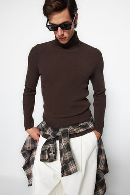 TRENDYOL MAN Lacivert Slim Fit Pamuklu Bal?kc? Yaka Fitilli Orgu Kazak TMNAW20MG0031 - Trendyolmilla фото 81