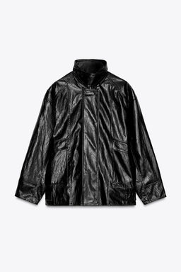 ZW COLLECTION LEATHER EFFECT JACKET - Zara фото 2