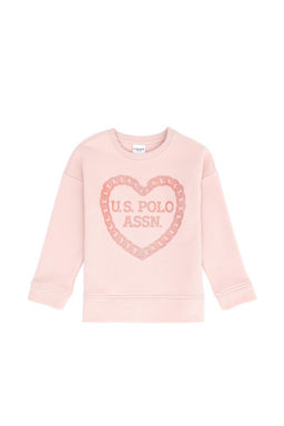 Толстовка пыльно-розового цвета для девочки - U.s. polo assn фото 2
