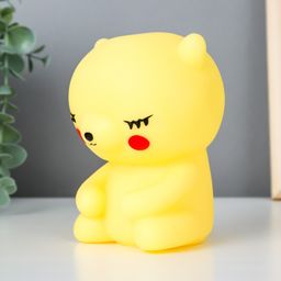 Ночник "Медвежонок" LED от батареек 3xLR44 желтый 7х7х11,5 см