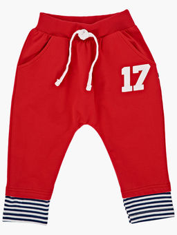 Бриджи трикотажные с принтом UD 0312 красный - Mini maxi фото 4