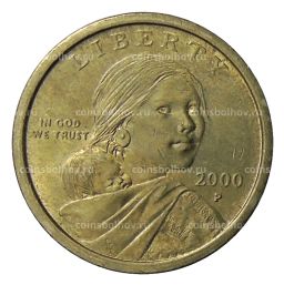 1 доллар 2000 года P США Сакагавея  Парящий Орел