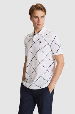 Erkek Beyaz Regular Fit Polo Yaka Ti__rt