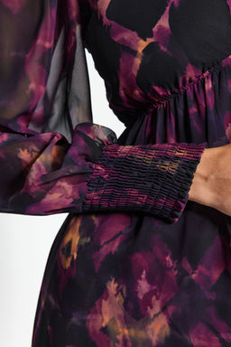 TRENDYOLMILLA Siyah Belden Ac?lan Astarl? Midi Sifon Dokuma Elbise TWOAW24EL00710  фото 10