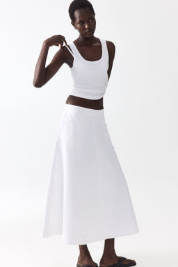Falda midi en sarga de algod?n - H&m фото 5