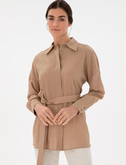 Bej Oversize Uzun Kollu G_mlek - Pierre cardin фото 3