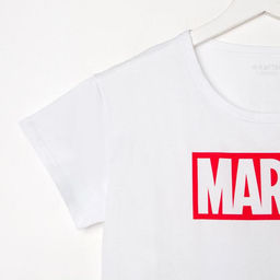 Футболка укороченная «Marvel» Мстители, цвет белый