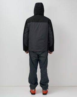 Горнолыжная куртка мужская зимняя темно-серого цвета 7616TC