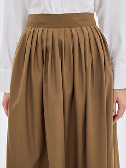 Beli Fermuarl? Kad?n Pileli Etek