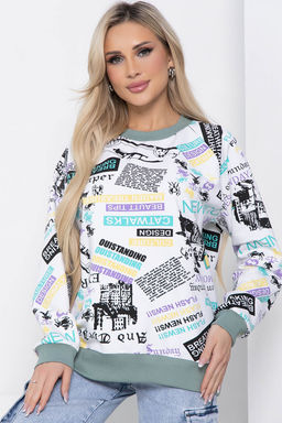Свитшот В духе времени (белый) Б8647 - Lt collection фото 3