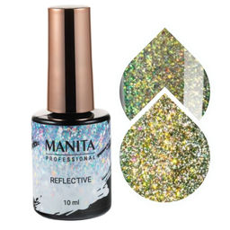 Manita Professional Гель-лак для ногтей светоотражающий с хлопьями юки / Multichrome Reflective №05, 10 мл MP101125  фото 2