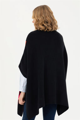 Женское темно-синее трикотажное пончо Неожиданная скидка в корзине - U.s. polo assn фото 5