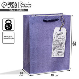 Пакет ламинированный вертикальный Лучшему тебе, MS 18 23 8 см - Дарите счастье фото 9