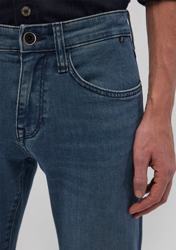 James Pro Sport Puslu Ac?k Mavi Jean Pantolon  фото 5