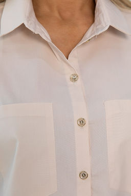 Рубашка классическая Аристократка (бежевая) Б14356-10М - Lt collection фото 6