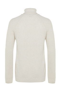 Trendyolmilla Man Ekru Slim Fit Yunlu Bal?kc? Yaka Reglan Kol Basic Triko Kazak TMNAW21KZ0404 фото 19
