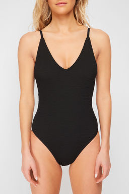 TRENDYOLMILLA Siyah V Yaka Dokulu Regular Mayo TBESS24MA00118 фото 6