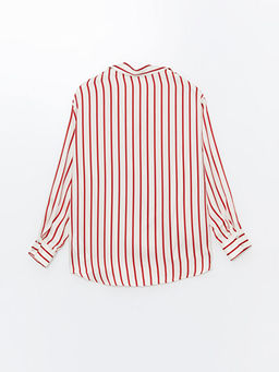 ?izgili Uzun Kollu Oversize Saten Kad?n G?mlek - Waikiki фото 2