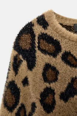 ANIMAL JACQUARD KNIT CARDIGAN - Zara фото 16