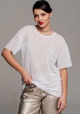 Футболка полупрозрачная паутинка оверсайз - Sahar art lab фото 12