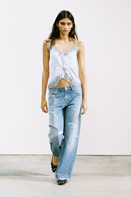 TRF MID-WAIST BOYFRIEND JEANS WITH HEARTS - Zara фото 7