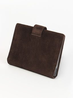 LACCOMA обложка для авто документов LA-3090-З-темно-коричневый натуральная замша фото 2