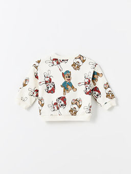 Bisiklet Yaka Uzun Kollu Paw Patrol Bask?l? Erkek Bebek Sweatshirt - Waikiki фото 2