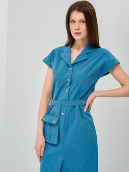 Платье с карманом на поясе OD-285-5