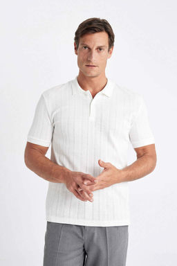 Regular Fit K?sa Kollu Triko Polo Tisort - Defacto фото 2
