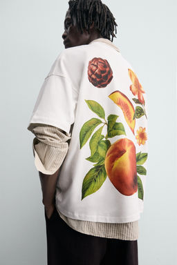 PEACH PRINT T-SHIRT - Zara фото 7