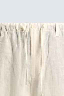 PANTAL?N RELAXED FIT 100% LINO / Crudo