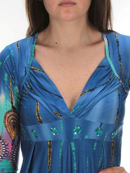 6098 BLUE Туника женская (90% вискоза, 10% эластан)