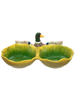 Блюдо - менажница 2 секции 24*17*9 см "Уточка" керамика