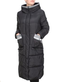 2115 BLACK Пальто зимнее женское MELISACITI (200 гр. холлофайбера) - Fashion фото 3