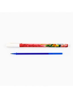 Цена за 10 шт. Пиши стирай ручка синяя паста, гелевая 0.5 мм с колпачком Ты прекрасна!