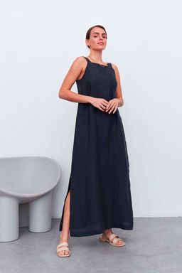 Сарафан длинный D010 1_DGR/Темно-серый