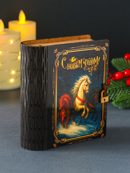 Новогодняя копилка-книга для денег «Тройка лошадей», купюр, монет, 14×12×5 см
