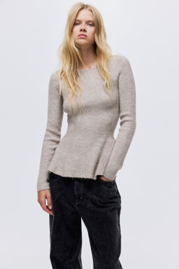Jersey en punto de canal? con peplum - H&m фото 9