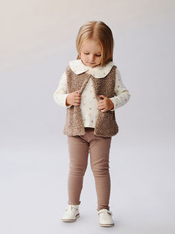 K?z Bebek Bluz, Yelek ve Tayt 3l?