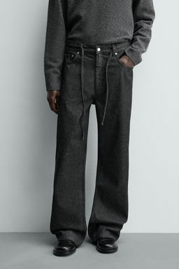 JEANS RELAXED FLARE FIT / Negro - Zara фото 12