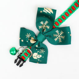 Ошейник Зима, 30 х 1 см, капрон, зелёный - Пижон фото 4