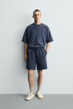 CAMISETA B?SICA LAVADA / Azul?n