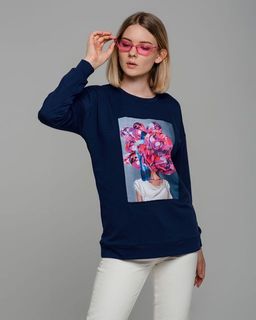 Удлинённый свитшот со вставкой ASTP037, джемпер, футер - Sahar art lab фото 8