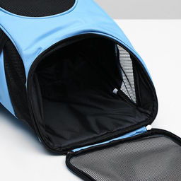 Рюкзак для переноски животных, 31,5 х 25 х 33 см, голубой - Пижон фото 3