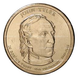 1 доллар 2009 года D Джон Тайлер 10-й президент США