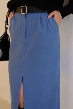 11217 Юбка миди-макси тёмно-голубая - Martichelli фото 12