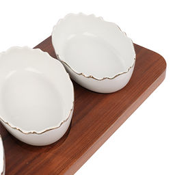 90036-331 Менажница на подставке 3 блюда 4пр керамика LR (х8) - Mayer&boch фото 2