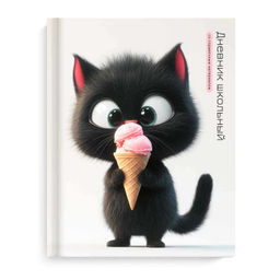 Дневник школьный арт. 69697 КОТЕНОК С МОРОЖЕНЫМ